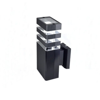 Modern Rectangular Black Outdoor Wall Light Zawala Image - 11