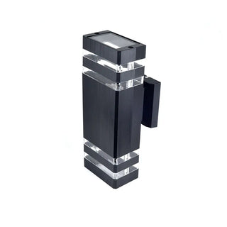 Modern Rectangular Black Outdoor Wall Light Zawala Image - 12
