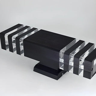 Modern Rectangular Black Outdoor Wall Light Zawala Image - 17