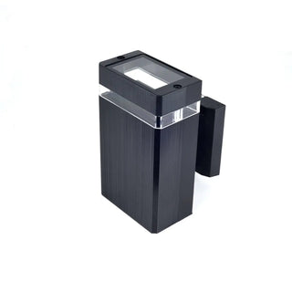 Modern Rectangular Black Outdoor Wall Light Zawala Image - 8