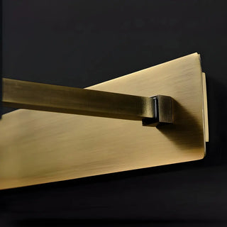 Modern Rectangular Brass Black Finish Vanity Light Zawala Image - 11