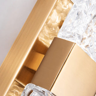 Contemporary Gold Crystal Rectangular Wall Sconce Zawala Image - 13