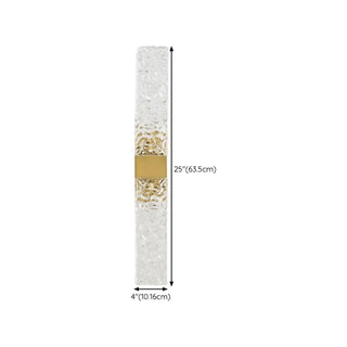 Contemporary Gold Crystal Rectangular Wall Sconce Zawala Image - 15