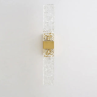 Contemporary Gold Crystal Rectangular Wall Sconce Zawala Image - 6