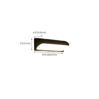 Modern Rectangular LED Outdoor Wall Light Zawala #size
