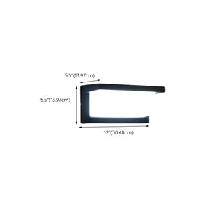 Modern Rectangular LED Outdoor Wall Light Zawala Image - 25