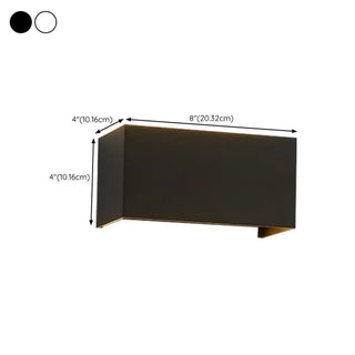 Modern Rectangular Outdoor Up Down Wall Light Zawala #size