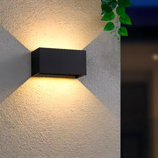 Modern Rectangular Outdoor Up Down Wall Light Zawala Image - 2