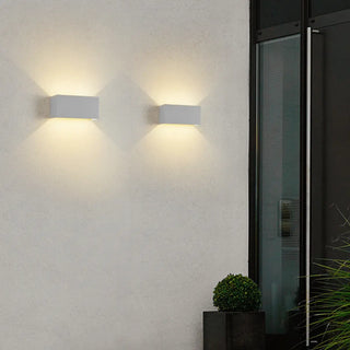 Modern Rectangular Outdoor Up Down Wall Light Zawala Image - 3