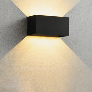 Modern Rectangular Outdoor Up Down Wall Light Zawala Image - 4
