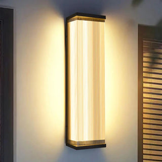 Waterproof Modern Rectangular Metal Outdoor Wall Light Zawala Image - 2
