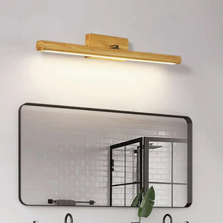 Rectangular Simple Wooden Wall Mounted Vanity Light Zawala Image - 1