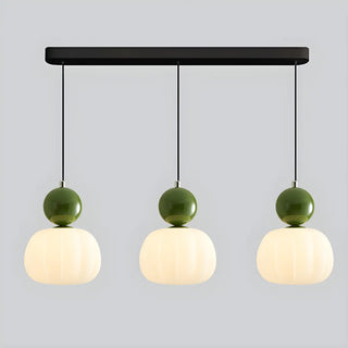 Modern Dome Metal Pendant Dining Room Red Large 3-Light Zawala Image - 7