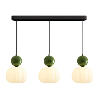 Modern Dome Metal Pendant Dining Room Red Large 3-Light Zawala Image - 9