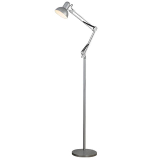 Red Dome Adjustable Metal Swing Arm LED Floor Lamp Zawala Image - 10