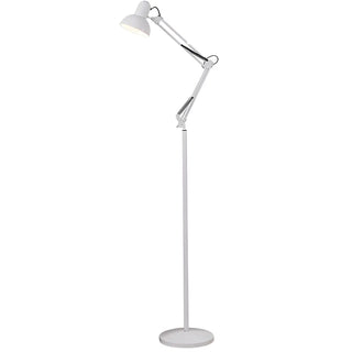 Red Dome Adjustable Metal Swing Arm LED Floor Lamp Zawala Image - 11