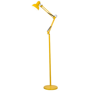 Red Dome Adjustable Metal Swing Arm LED Floor Lamp Zawala Image - 12