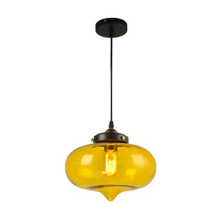 ZOWALA - Modern Red Glass Orb Kitchen Island Pendant Light Image - 14