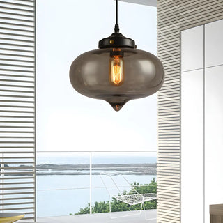 ZOWALA - Modern Red Glass Orb Kitchen Island Pendant Light Image - 15