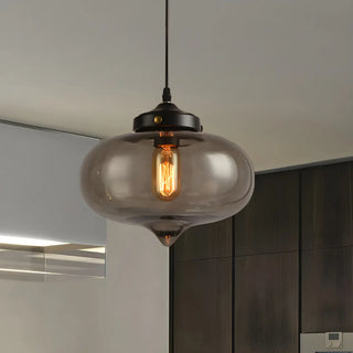 ZOWALA - Modern Red Glass Orb Kitchen Island Pendant Light Image - 6