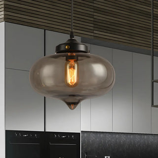 ZOWALA - Modern Red Glass Orb Kitchen Island Pendant Light Image - 9