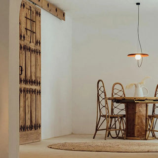 ZOWALA - Modern Bedroom Tilted Disc Pendant Light Adjustable Cord Image - 2
