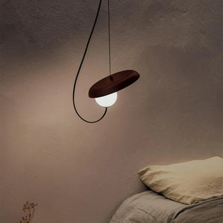 ZOWALA - Modern Bedroom Tilted Disc Pendant Light Adjustable Cord Image - 4
