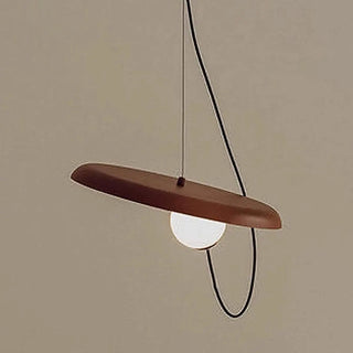 ZOWALA - Modern Bedroom Tilted Disc Pendant Light Adjustable Cord Image - 6