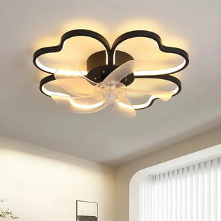 Stylish Linear Flower Modern Remote Ceiling Fan Light Zawala Image - 1