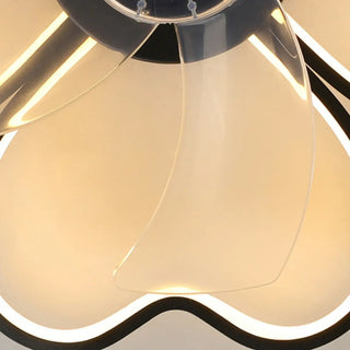 Stylish Linear Flower Modern Remote Ceiling Fan Light Zawala Image - 10