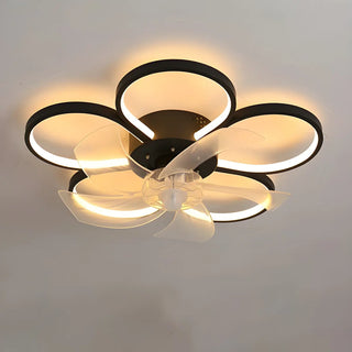 Stylish Linear Flower Modern Remote Ceiling Fan Light Zawala Image - 13