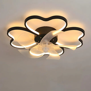 Stylish Linear Flower Modern Remote Ceiling Fan Light Zawala Image - 15