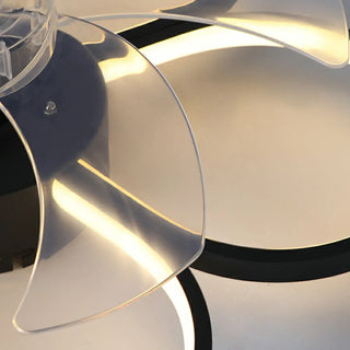 Stylish Linear Flower Modern Remote Ceiling Fan Light Zawala Image - 19