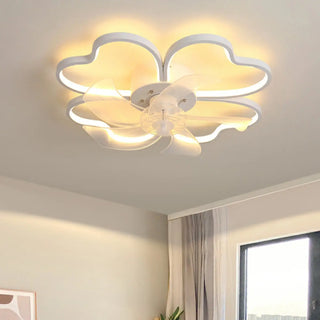 Stylish Linear Flower Modern Remote Ceiling Fan Light Zawala Image - 2