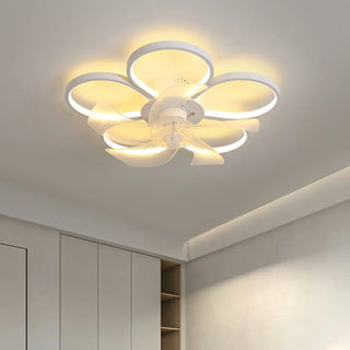 Stylish Linear Flower Modern Remote Ceiling Fan Light Zawala Image - 22