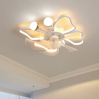 Stylish Linear Flower Modern Remote Ceiling Fan Light Zawala Image - 23