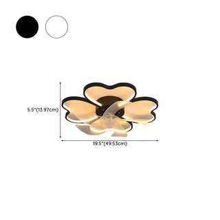 Stylish Linear Flower Modern Remote Ceiling Fan Light Zawala Image - 27