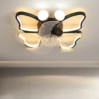 Stylish Linear Flower Modern Remote Ceiling Fan Light Zawala Image - 3