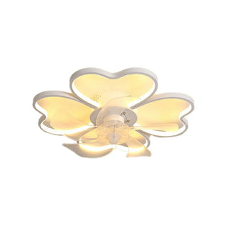 Stylish Linear Flower Modern Remote Ceiling Fan Light Zawala Image - 9