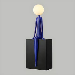 Modern Yellow Statue Abstract Resin LED Floor Lamp Zawala Image - 11
