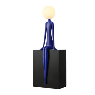 Modern Yellow Statue Abstract Resin LED Floor Lamp Zawala Image - 7