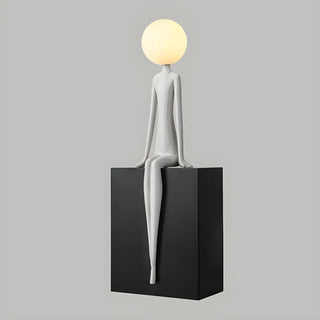 Modern Yellow Statue Abstract Resin LED Floor Lamp Zawala Image - 8