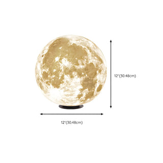 Creative White Moon Design Globe LED Outdoor Table Lamp Image - 16