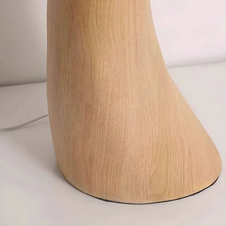 Resin Modern White Pleated Curved Tree Floor Lamp Zawala Image - 7