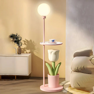 ZOWALA - Modern Resin Tulip Floor Lamp Image - 6