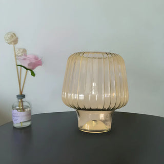 Nordic Simple Mushroom Glass Decor Bedroom Table Lamp Zawala Image - 9