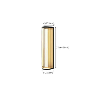 Modern Cylinder Black Metal Outdoor Wall Sconce Light Zawala Image - 15