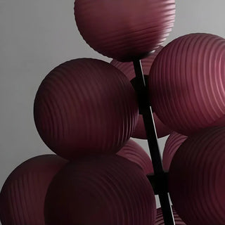 ZOWALA - Modern Ribbed Glass Cluster Grape Chandelier Image - 5