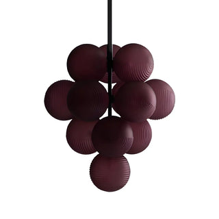 ZOWALA - Modern Ribbed Glass Cluster Grape Chandelier Image - 6
