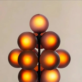 ZOWALA - Modern Ribbed Glass Cluster Grape Chandelier Image - 7